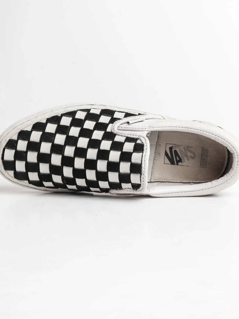 Super Rare Vans x Barneys New York OG LX Woven Leather Checker Slip On 2015